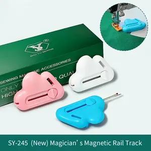 Second Generation Magnetic Sewing Guide Rail, Strong Magnet Curved Position Tool, Adjustable Scale for Straight & Arc Stitching