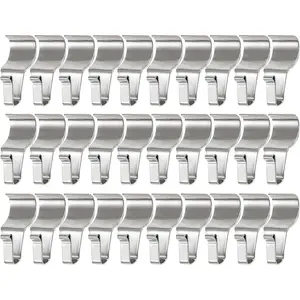 30 Pack Vinyl Siding Hooks, No Drill No Hole Siding Clips for  Outdoor Decor, Heavy Duty Stainless Steel Hooks for String Lights, Wreath & Porch Decorations