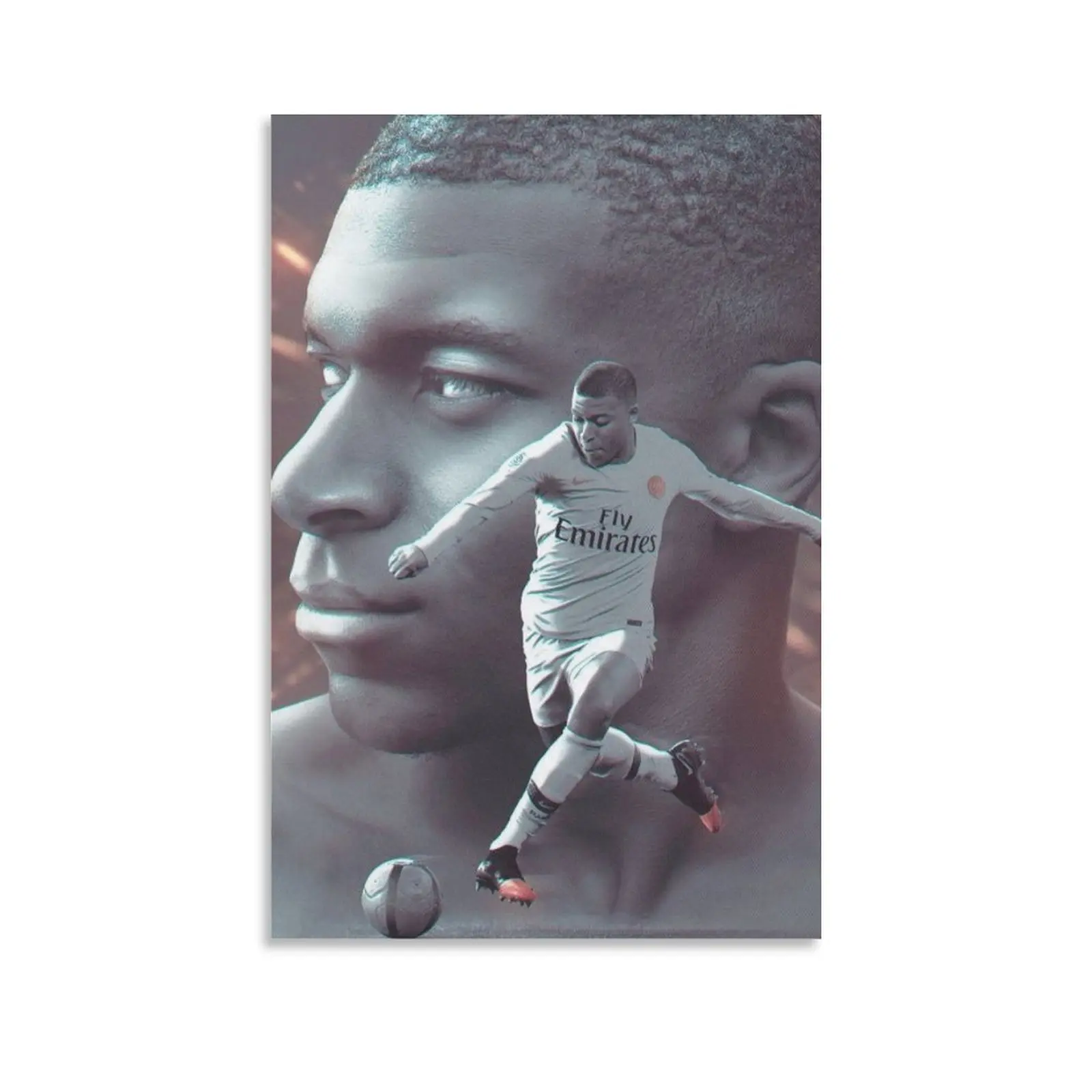 Football Sports Kylian Mbappe Poster Picture Art Print on Canvas Home Room Decor Mural