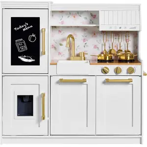 Best Choice Products Pretend Play Kitchen with Framed Chalkboard