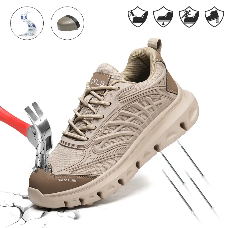 Steel Toe Safety Sneakers for Men & Women | Exoskeleton Pattern,ST,PR,EVA Model, Lightweight Breathable, Work-to-Street Style TiktokshopSpringglowup