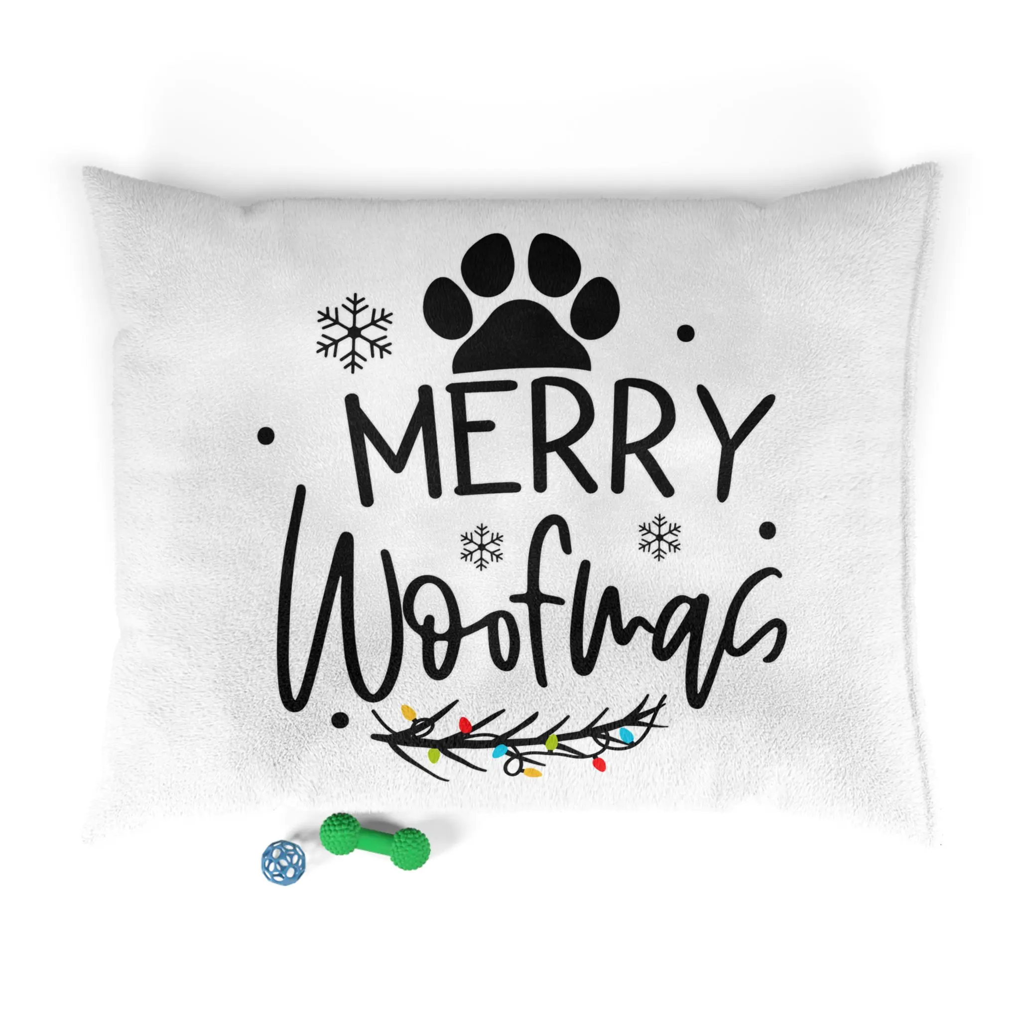 Merry Woofmas Christmas Pet Bed Pet Cozy Holiday Pet Animal Bed Festive Cozy Christmas Bedding Dog Cats Bed Holiday Pet Accessories