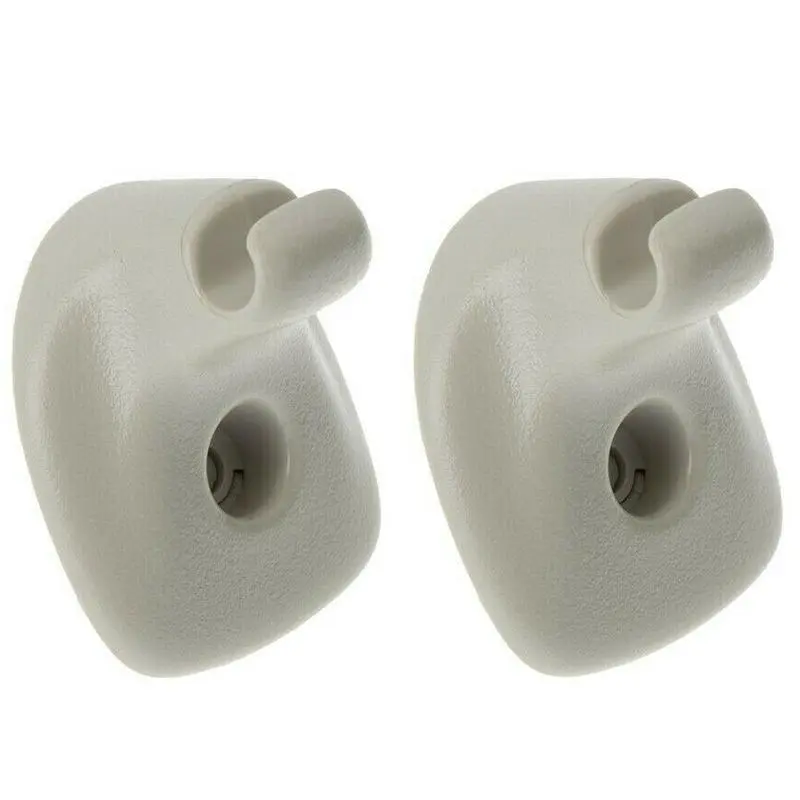 Sun Visor Clip Holder Pair, 2-Piece Plastic Direct Fit Replacement for Left/Right Side on Chrysler Sebring & Dodge Avenger 2008-2010, New Condition
