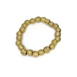Ivory Coast African Brass Bead  Bracelet - Ghana Brass Bead - Abidjan Brass