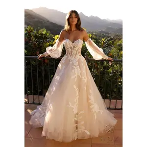 Strapless Corset Wedding Dress JE990L by Nox Anabel