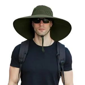 [Viral] Extra Wide Brim Bucket Hat for Sun Protection - UV Shield Breathable Fisherman Hat, Summer Outdoor Essential for Fishing, Hiking & Camping