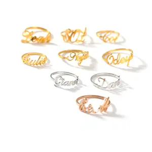 Customized Name Ring Personalized Jewelry Accessories Women Fashion Handmade