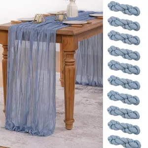 Soft Pleated Gauze Table Runners Set - Durable and Easy to Clean, Perfect for Birthday Parties and All Seasons