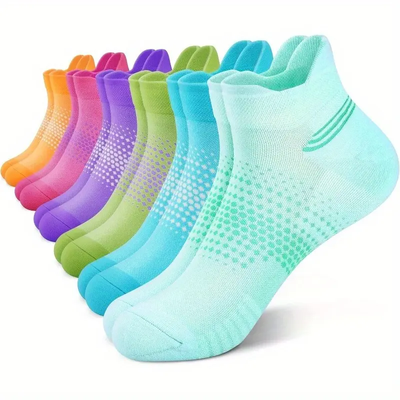 Women's Low-Cut Tight Wicking Compression Socks - 6-Pair Pack Activewear for Athletic Use, Tight Sports Socks, Wicking Sports Socks