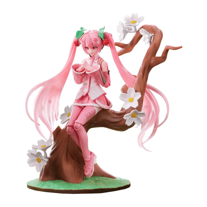 Blokees Fantastics Series - Sakura Miku 15cm Model Kit with Smooth Finish & Bi-Material Joints Complete Sakura Theme Accessory Set