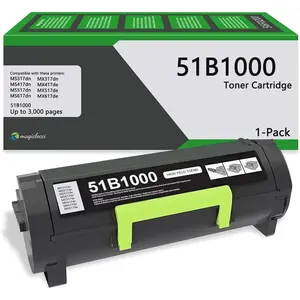 51B1000 High Yield Toner  Black (1-Pack, 3,000 Pages) Replacement for Lexmark 51B1000 Toner  MS317dn MX317dn MS417dn MX417de MS517dn MX517de MS617dn MS617de Printers