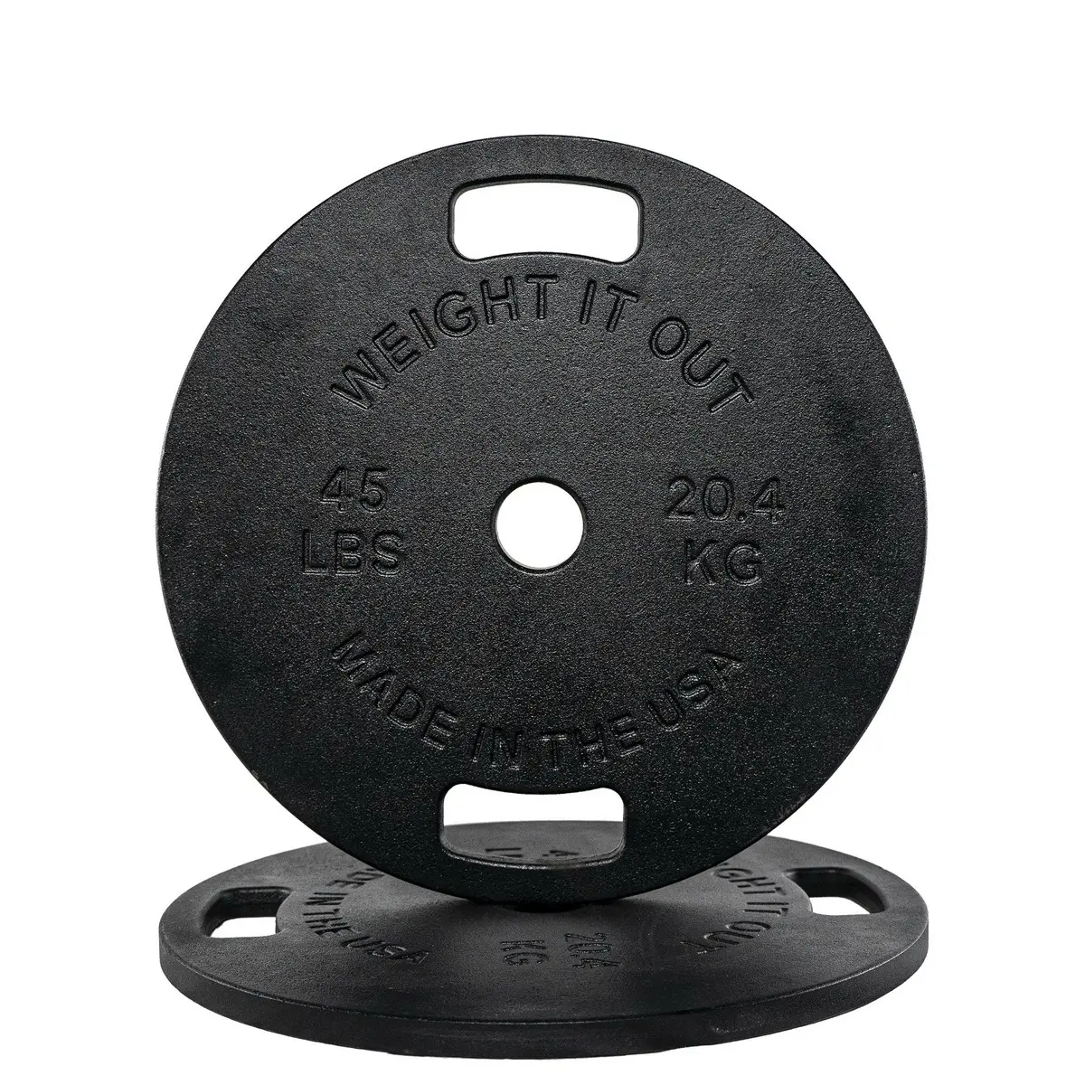 Weight It Out 45lb Machined Cast Iron Weight Plate Pair