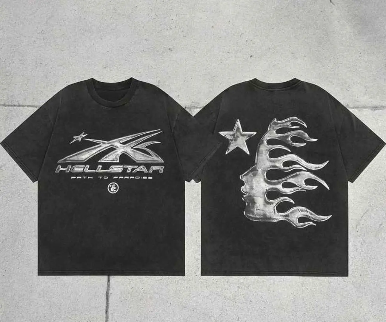 White Hell-star Breaking News Y2K Aesthetic T Shirt, Harajuku Tee, Goth Punk T-Shirt, Alternative Clothing, Y2k Graphic Shirt, Unisex Shirt, Cotton Shirt, Vintage Shirt, Crewneck Shirt, Streetwear, Oversized T-Shirt Y7J