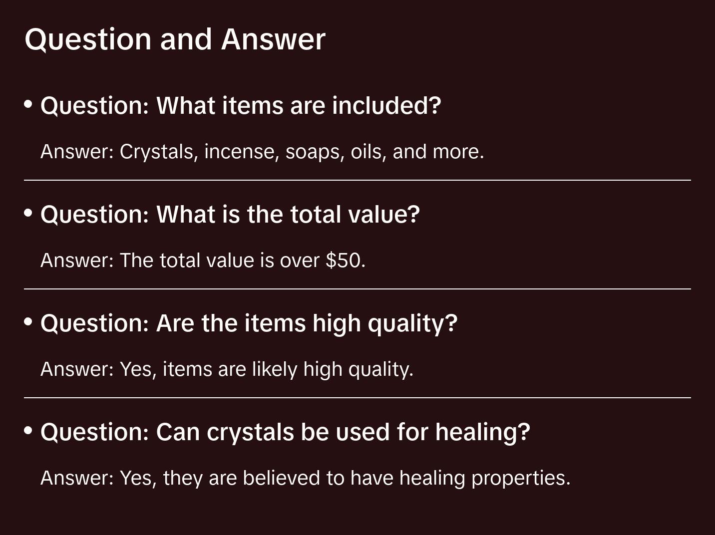 Mystery Crystal Gift Bag