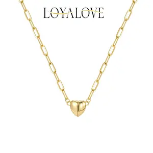 Loyalove Gold Movable Heart Necklace for Women & Teen Girls - Dainty Heart Pendant with Adjustable Length & Hypoallergenic Chain - Perfect Birthday Gift BlackFriday Jewelry