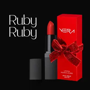Vera Cosmetics Holiday Lipstick in Ruby Ruby - Matte Lipstick for Holiday Season