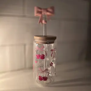 Cherry glass 16 oz cup