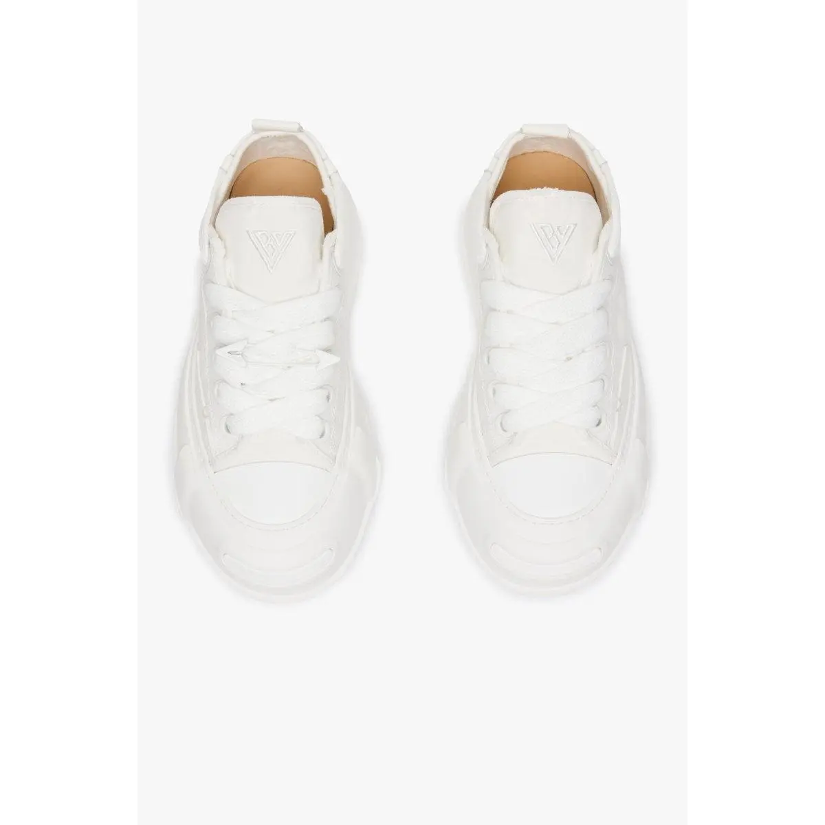 Men's Vision Bright Canvas Casual Leather Sneakers - Breathable Walking Shoes, Stylish Trainers (White), Sneaker, Footwear