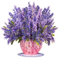 Lavender Bouquet Pop Up Card