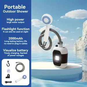 Portable Shower for Camping & Travel Showers, RV Trips, Family Travels, And Garden Watering  Handheld Camp Shower Pump with Water Filtration System (4 to 5 Liters Per Minute Flow Rate)