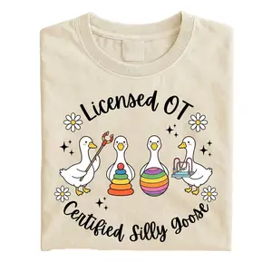 Occupational Therapy Comfort Colors Shirt Licensed OT Tee Goose Design Funny Therapist Gift Medical Professional Apparel Soft Vintage Style Crewneck for Grad Student Appreciation