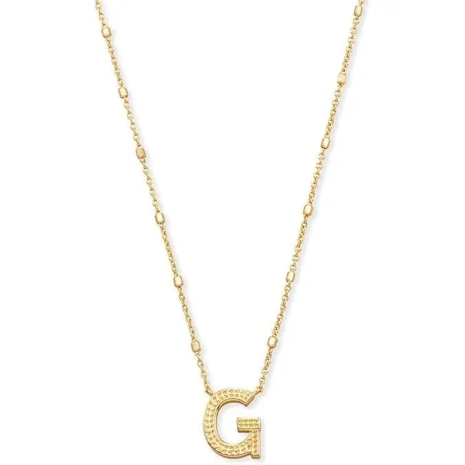 Kendra Scott Letter G Pendant Necklace - Gold Metal 9608800277