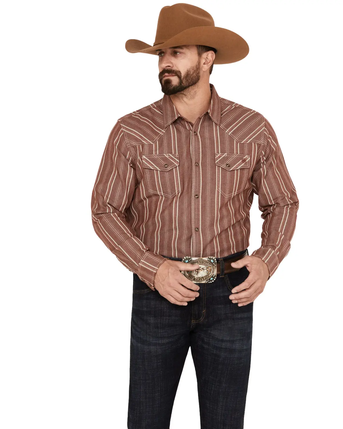 Blue Ranchwear Men's Men'S Twill Long Sleeve Work Snap Shirt - Brsp23w42-Brkred