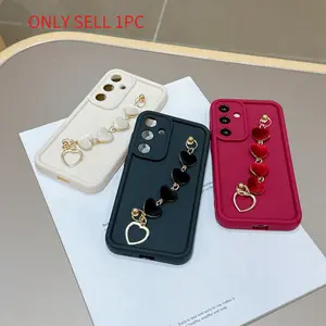 Suitable for Infinix Tecno series Note30/Note40/Note50/Smart7/Smart8/Smart9/Smart10/Hot30/Hot40/Hot50/Hot60/Spark10/Spark20/Spark30C/Spark40C Love bracelet DIY phone case TPU soft shell fully covered frosted, perfect as a birthday gift, holiday gift