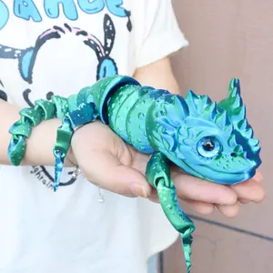 3D Printed Lizard and Large Dragon Scale Egg Set, Poseable Doll Statue with Realistic Eyes, Christmas Gift, Birthday Present, 3D Animal Figurine, Articulated Animal Figurines