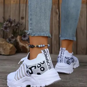Women's Fashion Leopard Print Lace Up Low Top Sneakers - Sporty Design for Runners - Sports Shoes Comfort Footwear Walking Shoes Girl