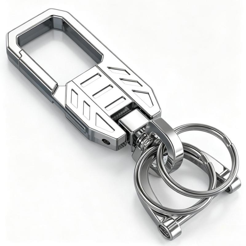 Keychain Car Keychain Zinc Alloy Keychain With Anti-loss D-shaped Ring High-end And Simple Keychain Key 360-degree Rotation Pendant For Men And Women