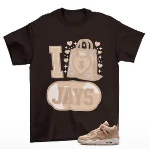 Splurge Sneaker Tee Shirt Brown to Match Jordan 4 Cozy Girl