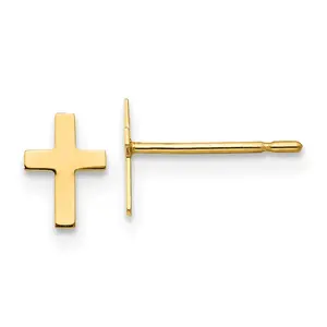 14k Madi K Children's Cross Post Earrings (0.14 grams)