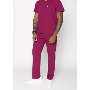 Amalfi Classic Men's Maroon Scrub Pants