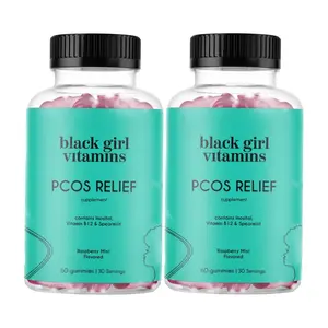 (60 - 120 Gummies) Black Girl Vitamins PCOS Relief – Cycle Support for Women
