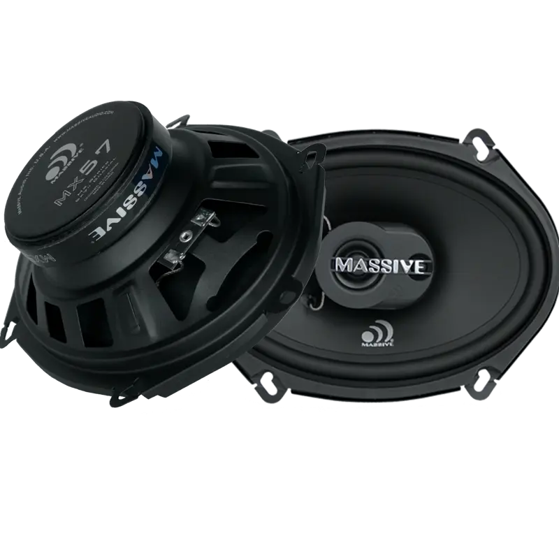 MX57V2 - 5"x7" / 6"x8" 2-Way 50 Watts RMS Coaxial Speakers Steel Audio