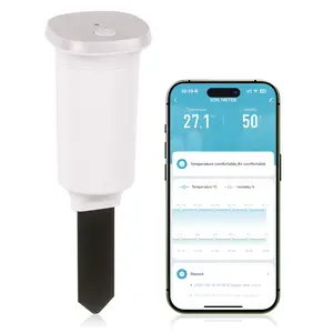 Digital Soil Moisture Meter Wifi for Plants 2-in 1 Soil Moisture/Temperature Meter with App Remote Monitor for Outdoor/Indoor Plants Wireless Smart Soil Moisture Sensor Plant Water Meter Accessories