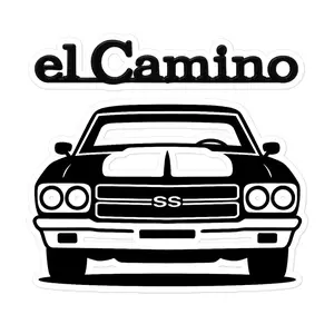 1969 Chevy El Camino SS Sticker – Classic Muscle Car Vinyl Decal for Car Enthusiasts Bubble-free stickers