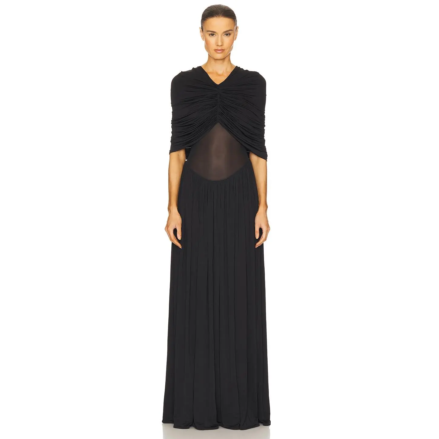 Helsa Philomena Jersey Dress in Black