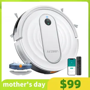 Airzeen 3-in-1 Self-Charging Robot Vacuum Cleaner & Mop, Strong Suction Carpet Auto-boost Robotic Vacuum Cleaner, Self-Charging, APP-Controlled ,  Obstacle Avoidance, LiDAR Navigation, No-Go Zones,  gift