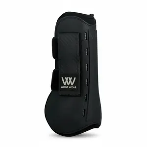 Toklat Pro Tendon Horse Boots - Open Front Jumping Boots, Breathable Neoprene - LG/XL, Black