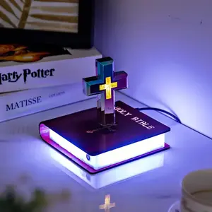 cruz flotante con luz divina Decor Religious