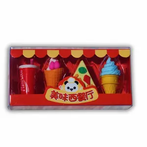 Kawaii Food Eraser Set – Cute Rebuildable Erasers for School & Back to School Supplies