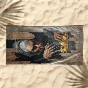 1 piece The scene where Freddy grabs snacks in the horror movie "A Nightmare on Elm Street." themed beach towel - Soft and Comfortable Beach Towel, Soft Polyester Fiber, suitable for Camping, Picnic, Outdoors, Machine Washable, Quick-dry and