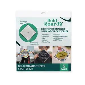 Bold Boards by Rhonny K Graduation Cap Toppers - 5 Pack