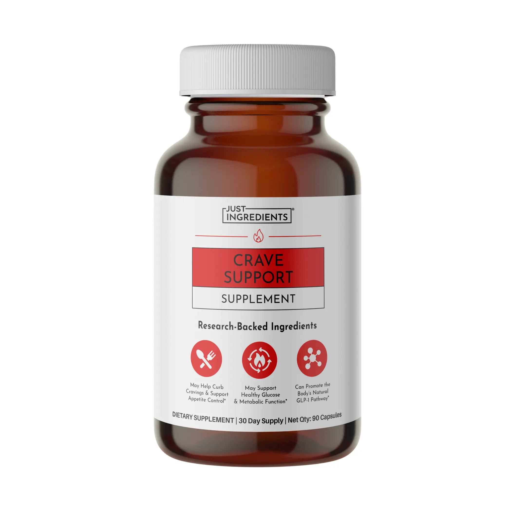 Just Ingredients Crave Support Supplement - 30 Day Supply 90 Capsules for Balanced Blood Sugar & Metabolic Function Just Ingredients Crave Support Supplement - 30 Day Supply 90 Capsules for Balanced Blood Sugar & Metabolic Function