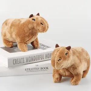 HOT 30cm Mother and 4 sons Simulation Capybara Plush Toy Fluffy Capybara Doll Soft Stuffed Animal Toy Kids Birthday Gift
