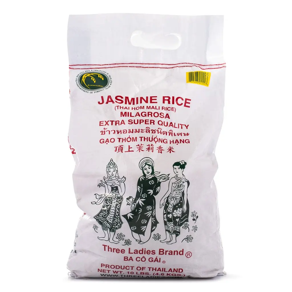 Three Ladies Brand Jasmine Rice Large Bag 10 lb Three Ladies Brand Jasmine Rice Large Bag 10 lb