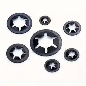 280 Pcs Internal Tooth StarLock Washers Assortment Kit 8 Sizes Quick Fastening Set 65Mn Steel Black Oxide Star Lock Washers for Hardware Repair  Mechanical Fixing