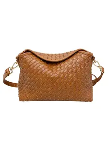 Women's Bohemian Braided Leather Crossbody Bag, Magnetic Closure, Easy Open, Essential Summer Accessory, Stylish and Practical